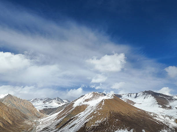 istock A Magnificent View of Snow-Capped Mountains Under a Blue Sky with Fluffy Clouds 2237455993