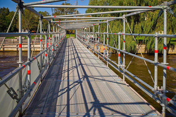 istock Scaffolding Walkway Crossing Urban River 2237456741