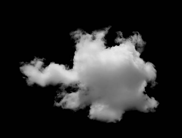 istock White fluffy cloud isolated on black background, ideal for weather forecast graphics, sky overlays, creative design projects, digital art, and abstract nature concepts with high-quality cutout effect. 2237462533