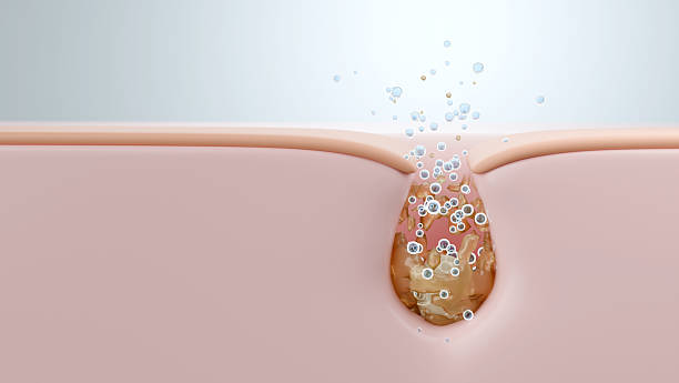 istock Deep Pore Cleansing Action with Face Wash Foam, 3D Illustration 2237466490