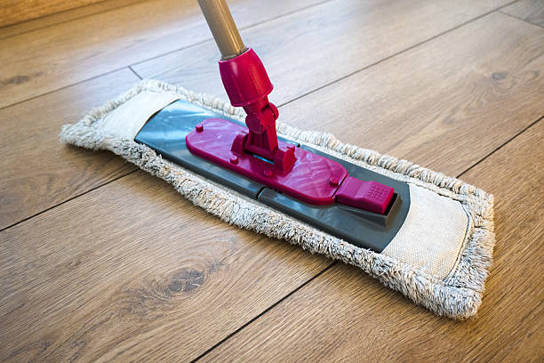 istock Washing the floor with a mop, clean floor. 2237471342