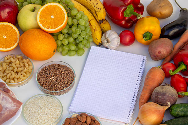 istock Healthy Meal Planning: Notebook for Recipes Surrounded by Fresh Produce 2237473450