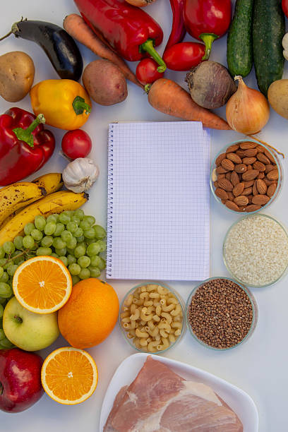 istock Healthy Meal Planning: Notebook for Recipes Surrounded by Fresh Produce 2237473464