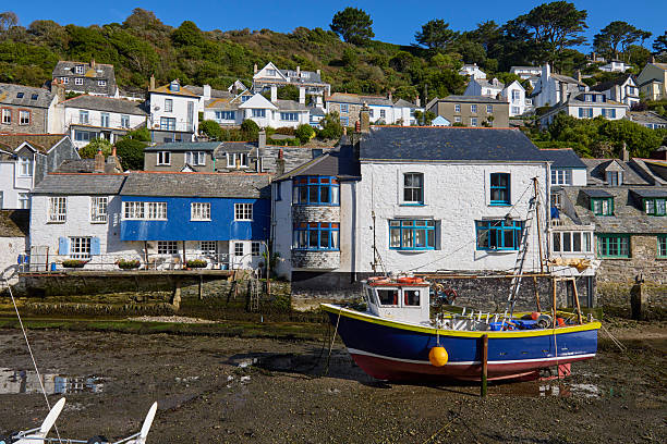 Row Boats at Low Tide in Harbour of Saint Aubin, Jersey, Channel Islands, UK