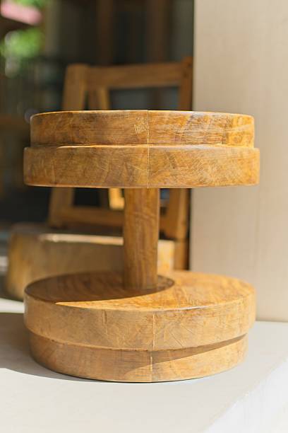 istock Handcrafted Wooden Two-Tier Stand 2237475925