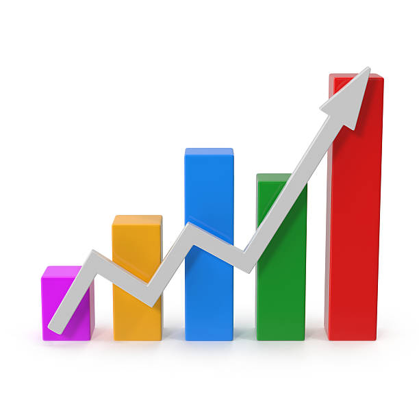 istock Growth chart with an upward trend arrow 2237480938