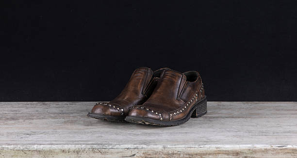 istock brown leather elegant vintage men shoes with studs 2237488331