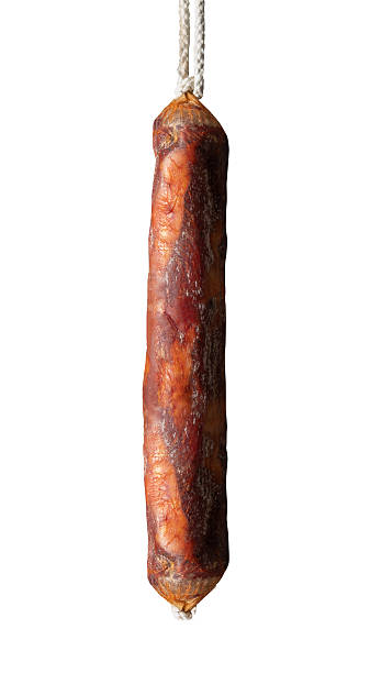 istock Iberian sausage loin isolated on white background. 2237489632