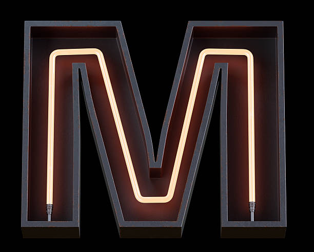 istock Bright Neon Font.Metallic futuristic cyberpunk Concept. 2237498293