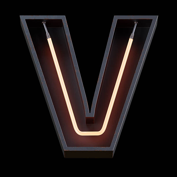 istock Bright Neon Font.Metallic futuristic cyberpunk Concept. 2237498310