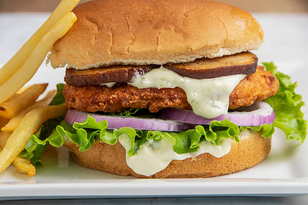 istock chicken sandwich  top mushrooms and tarter sauce 2237505331