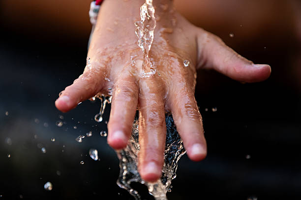 refresh your hands at the fountain