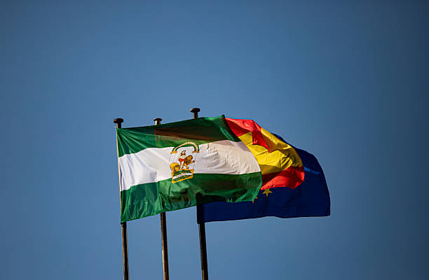 istock Andalusian flag, Spanish flag, European flag 2237507880