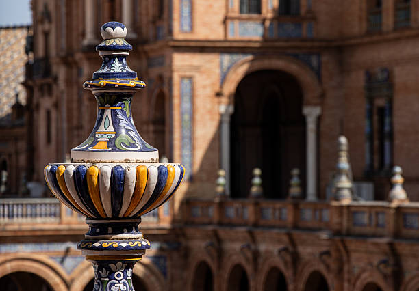colors and architecture in the Spanish Steps in Seville