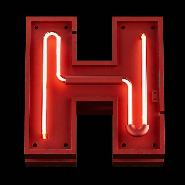 istock Bright Neon Font.Metallic futuristic cyberpunk Concept. 2237508948