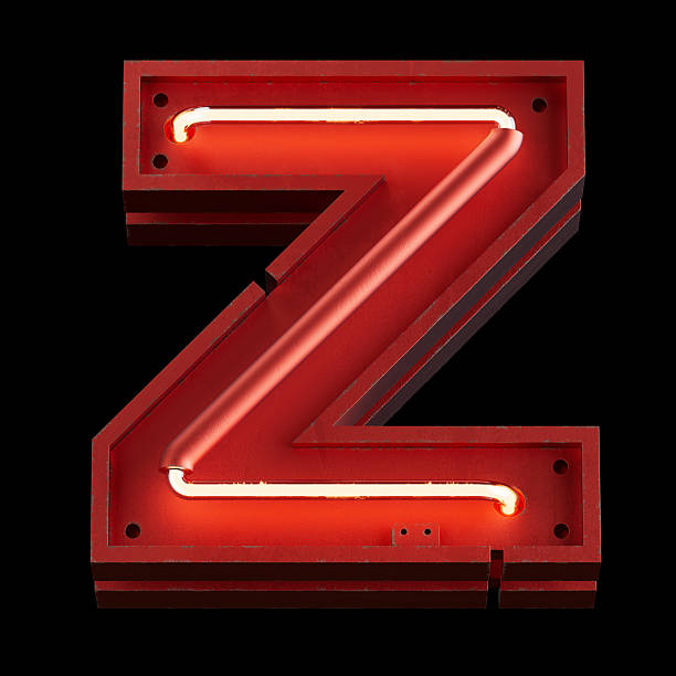 Bright Neon Font with fluorescent tubes.Metallic futuristic  cyberpunk Alphabet. 3d Rendering Isolated on black Background.