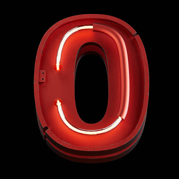 Number 0 On Red Background