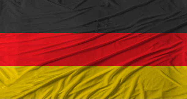 istock German flag waving. Flag of Germany with cloth texture 2237511143