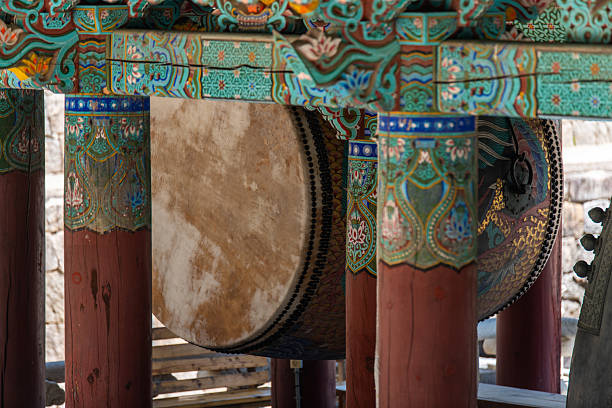 istock old big drum at a Korean Buddhist temple building 2237513380