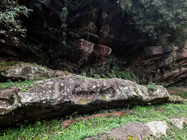 view of a small cave in the mountains , brazil