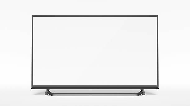 istock modern flat screen television is positioned on a stand, showcasing a minimalist design suitable for stylish living rooms, creating an ideal space for entertainment. 3d render 2237516307