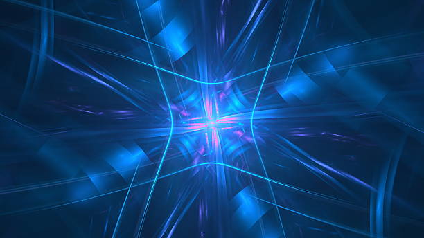 istock vivid blue abstract scene features glowing lines and luminous patterns, creating a mesmerizing effect that showcases creativity. Ideal for artistic projects and digital designs. 3d render 2237516317