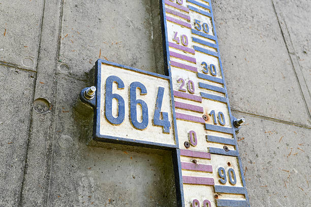 istock Water level gauge on dam wall 2237517712