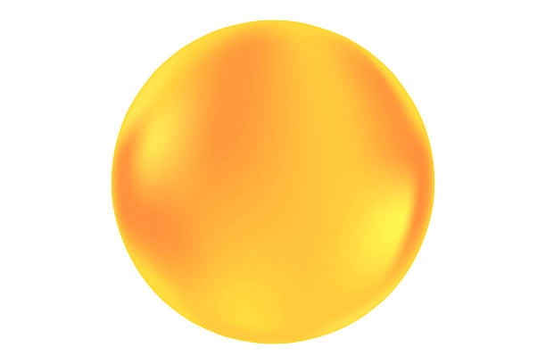 istock Elegant orange, yellow glowing 3d magic sphere or bubble. Aesthetic golden watercolor gradient round orb shape isolated design element. 2237517800