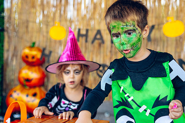 istock Halloween fun with kids in spooky costumes 2237518005