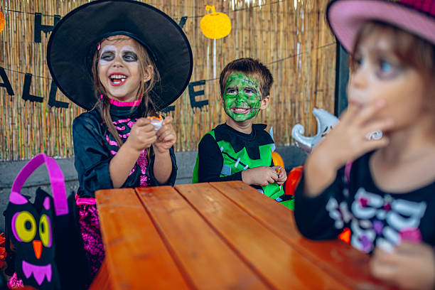 istock Kids sitting together during Halloween celebration 2237518182