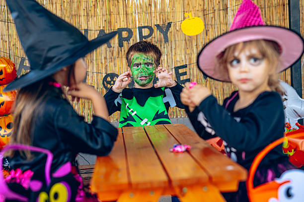 istock Kids sitting together during Halloween celebration 2237518725