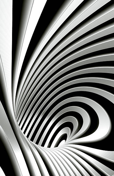 istock Abstract spiral background in black and white pattern.3d illustration 2237522286