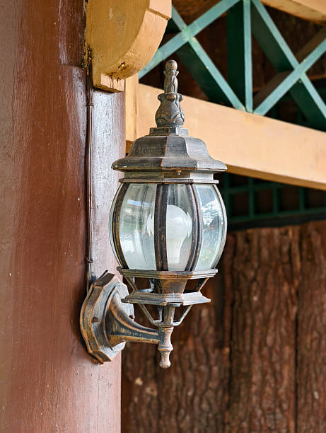 istock Vintage Outdoor Wall Lantern with Glass Globe. 2237541224