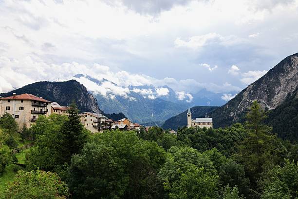 istock Village in Green Valley with Mountain View 2237541940