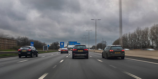 istock Motion Blur British Motorway Traffic During the Day Panorama 2237545424