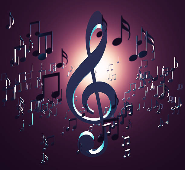 Music concept abstract background. Music key.