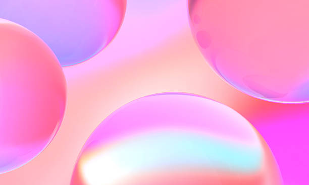 istock 3D rendering, abstract colorful background, glowing circular art. Simple wallpaper 2237563627