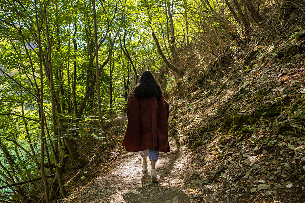 A woman exploring Matka Canyon