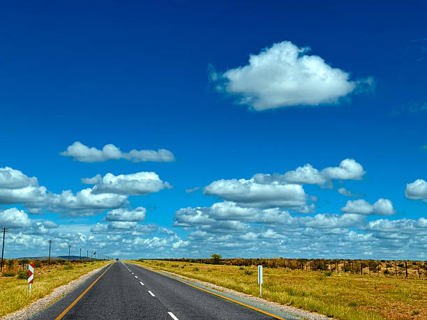 Empty tar road in South Africa