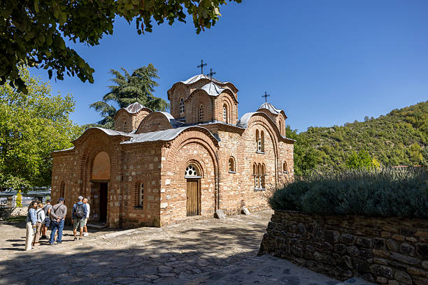 Macedonia, Skopje-September 19,2025: Pantolomeon church stands as a historic religious building, reflecting traditional architecture and cultural heritage in its surroundings.