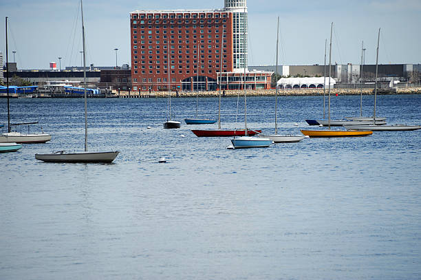 yacht in Boston harbor