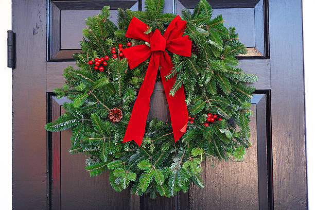 istock Christmas wreath on the door 2237586707