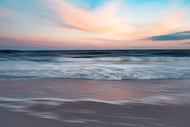 istock Long Exposure abstract seascape at beach at sunset 2237601406
