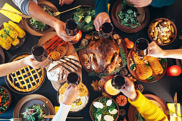 istock Celebratory toast for Thanksgiving. 2237602091