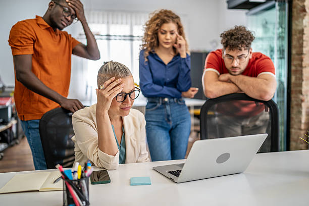 istock Business team experiencing stress and burnout in office 2237612562