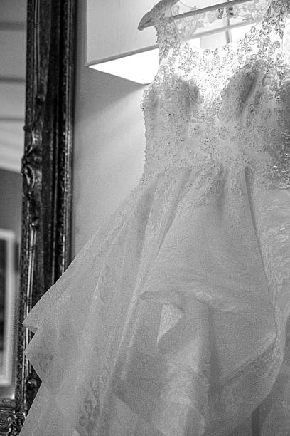 istock Timeless Elegance: Black and White Wedding Dress Detai 2237612597
