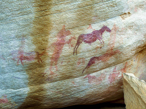 istock rock art in battle cave, drakensberg mountains 2237625016