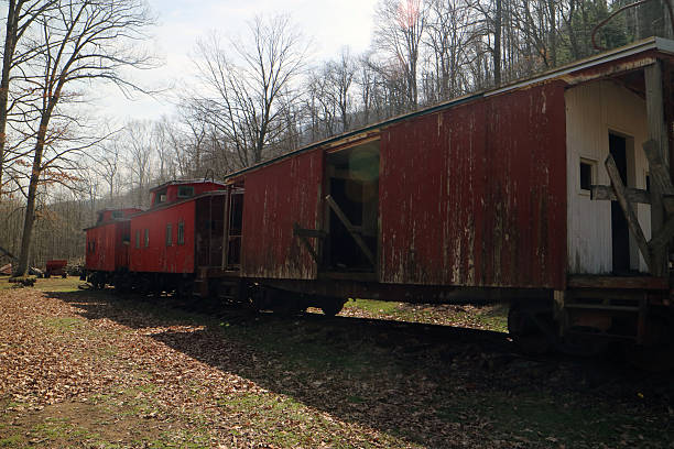 istock A row of weathered red train 2237637577