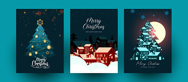 Happy New Year 2024. Christmas tree in modern minimalist geometric style. Vector templates for banner, poster, holiday cover. stock illustration stock illustration