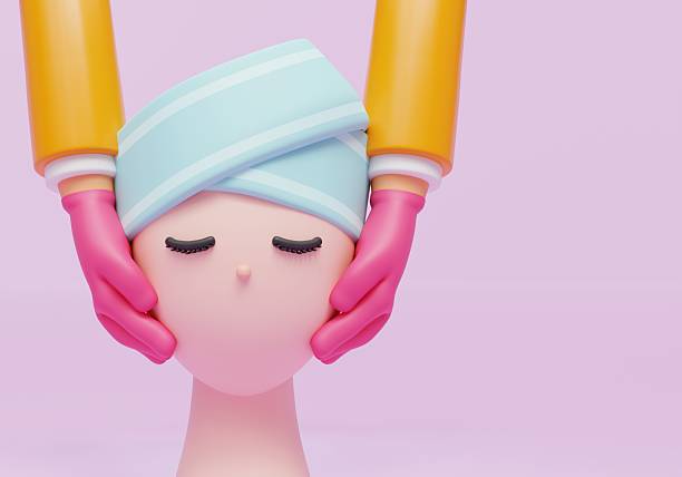 istock Spa Treatment 3D Cartoon Facial Massage 2237643239